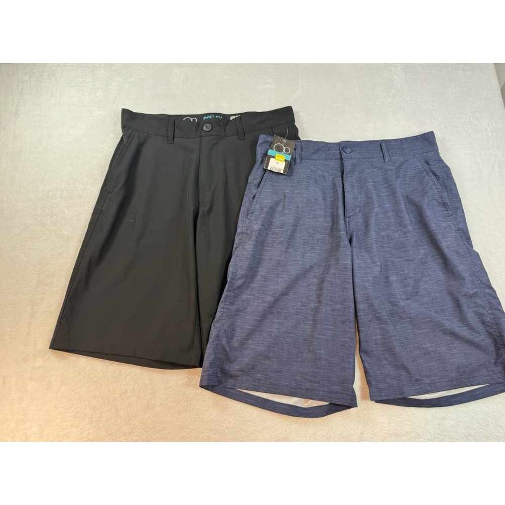 OP Men's Hybrid Performance 4 Way Stretch Shorts Navy & Black 30W